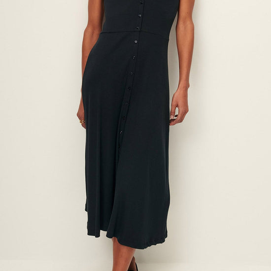 Young Ideas/Henmores - Nea Button Up Midi Dress - Ganache - XS