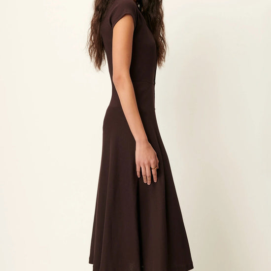 Young Ideas/Henmores - Nea Button Up Midi Dress - Ganache - XS