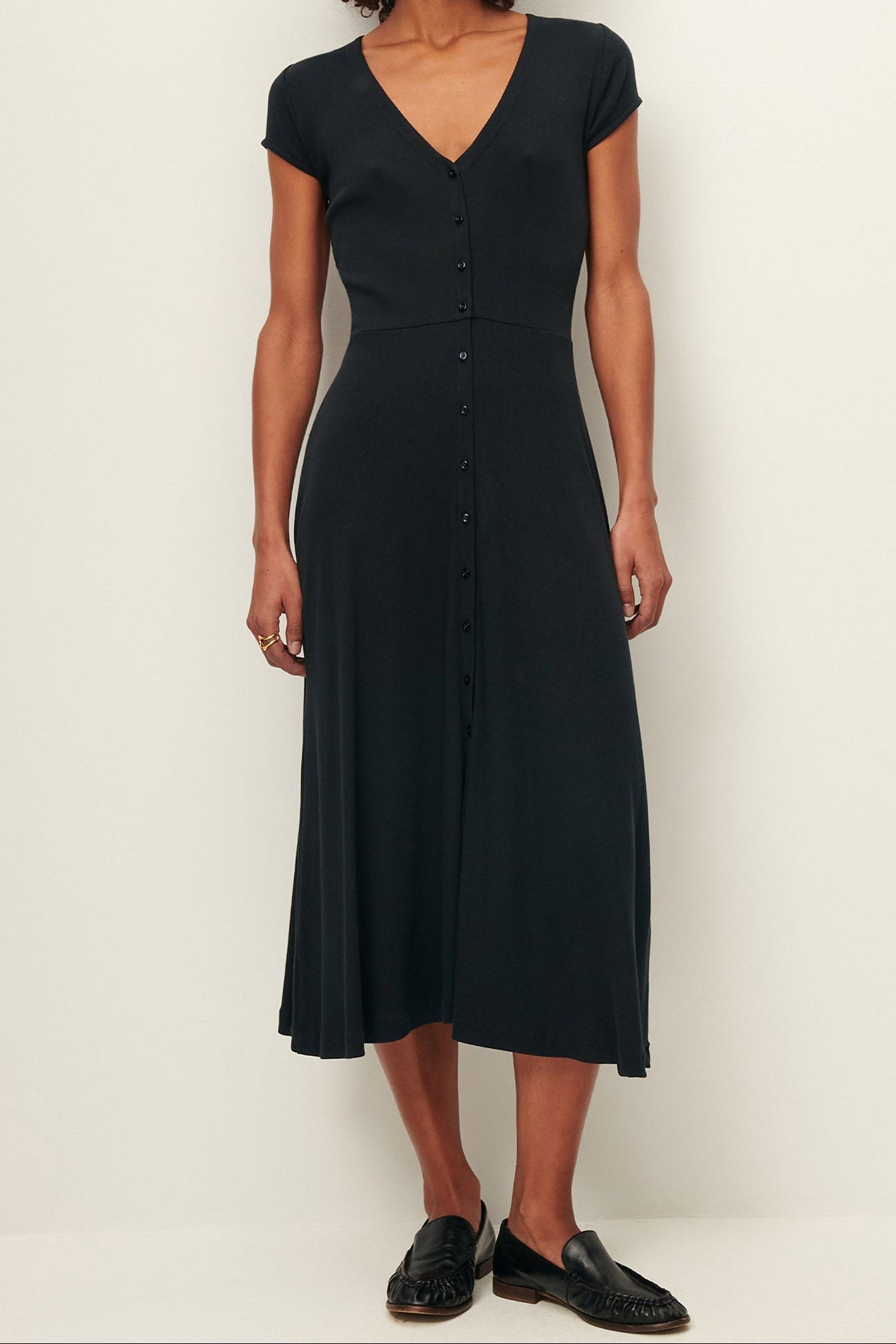 Young Ideas/Henmores - Nea Button Up Midi Dress - Ganache - XS