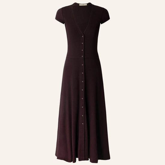 Young Ideas/Henmores - Nea Button Up Midi Dress - Ganache - XS