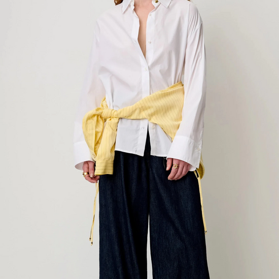 Young Ideas & Henmores -Neomi Poplin Shirt -Optical White -S