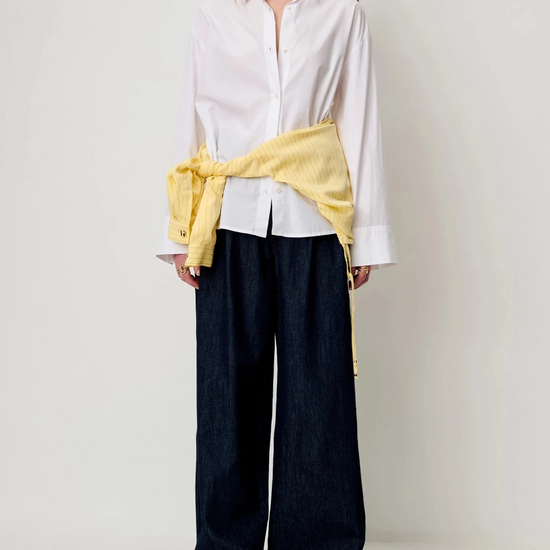 Young Ideas & Henmores -Neomi Poplin Shirt -Optical White -S