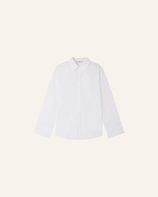Young Ideas & Henmores -Neomi Poplin Shirt -Optical White -S
