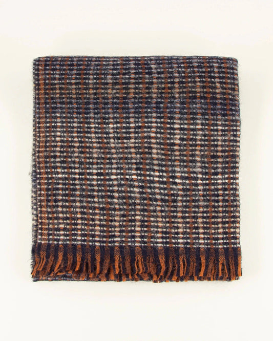 Young Ideas & Henmores -Niu Pio Wool Mix Scarf -Blue Denim -OS