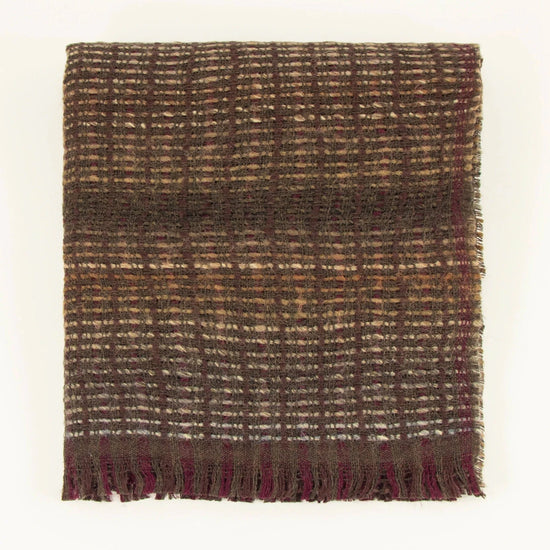 Young Ideas & Henmores -Niu Pio Wool Mix Scarf -Khaki Mix -OS