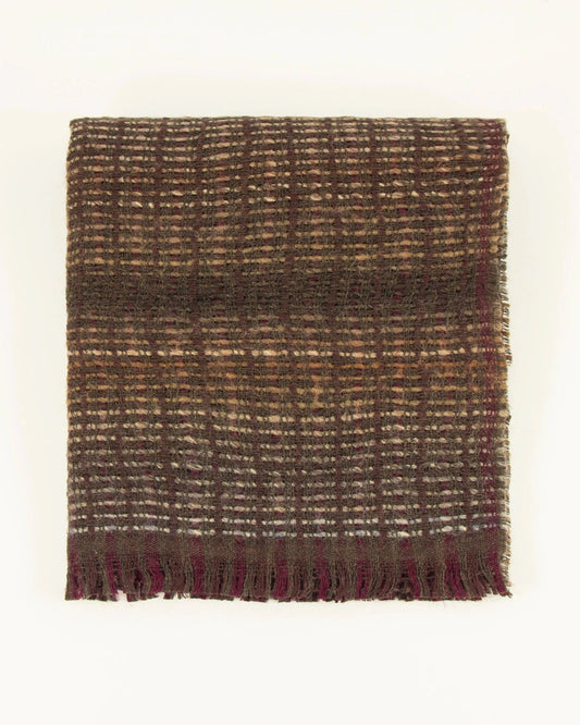 Young Ideas & Henmores -Niu Pio Wool Mix Scarf -Khaki Mix -OS