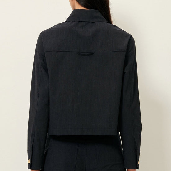 Young Ideas/Henmores - Notteri Double Pocket Shirt Jacket - White/Black - XS