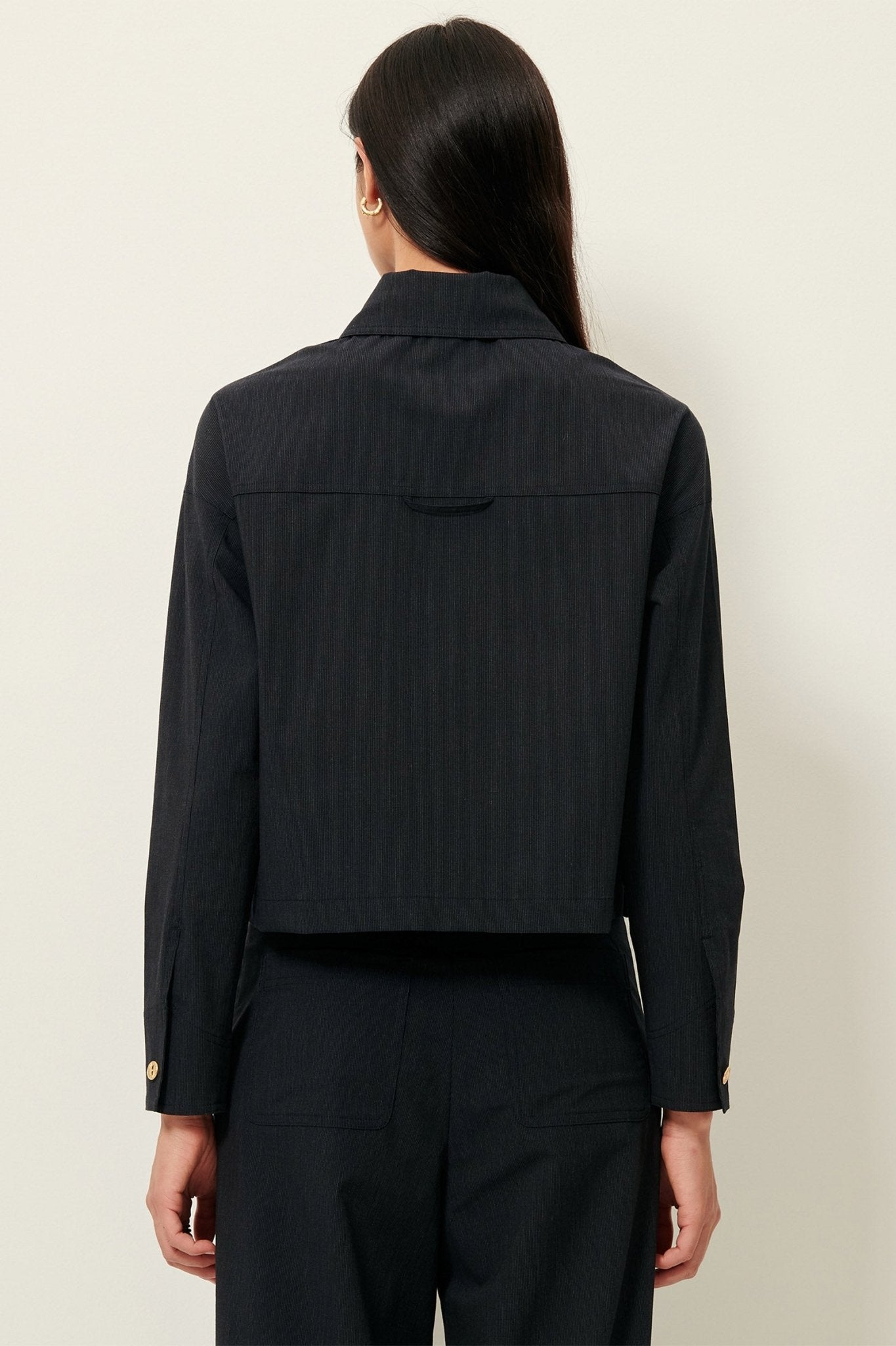 Young Ideas/Henmores - Notteri Double Pocket Shirt Jacket - White/Black - XS