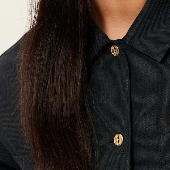 Young Ideas/Henmores - Notteri Double Pocket Shirt Jacket - White/Black - XS