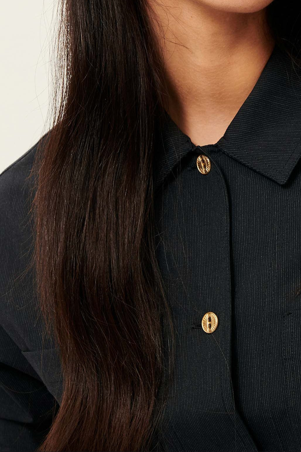 Young Ideas/Henmores - Notteri Double Pocket Shirt Jacket - White/Black - XS