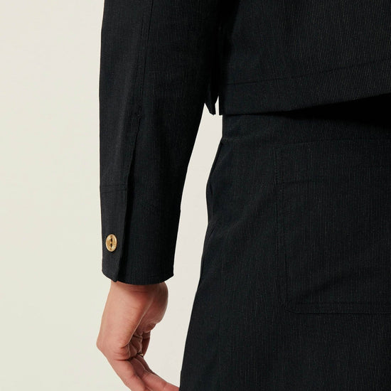 Young Ideas/Henmores - Notteri Double Pocket Shirt Jacket - White/Black - XS