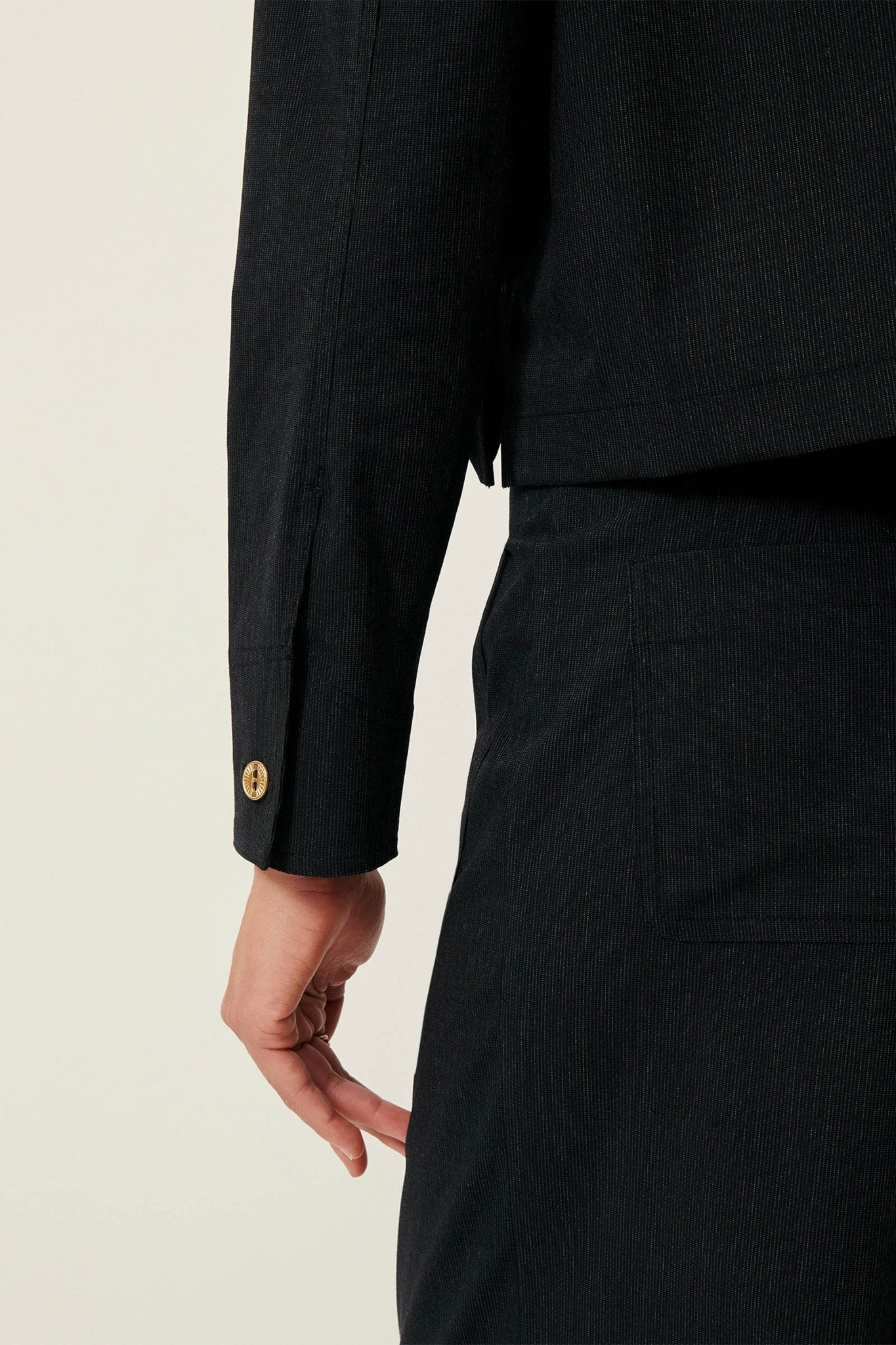 Young Ideas/Henmores - Notteri Double Pocket Shirt Jacket - White/Black - XS