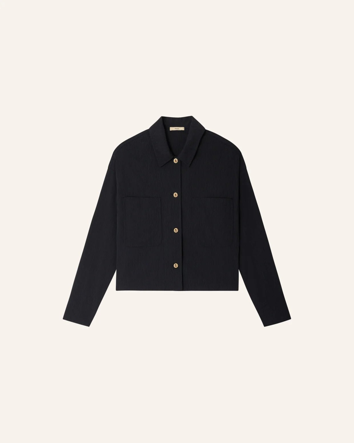 Young Ideas/Henmores - Notteri Double Pocket Shirt Jacket - White/Black - XS
