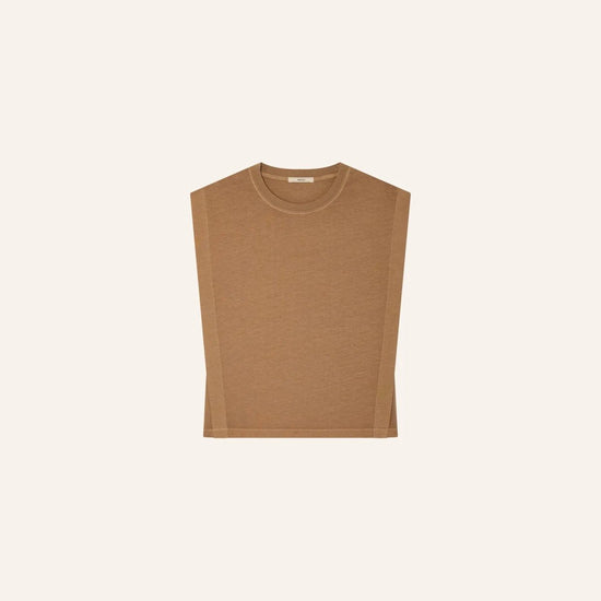 Young Ideas/Henmores - Orlando Sleeveless Layered T-Shirt - Alpaga Tan - XS