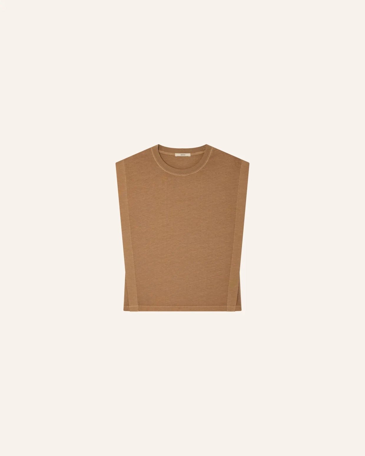 Young Ideas/Henmores - Orlando Sleeveless Layered T-Shirt - Alpaga Tan - XS