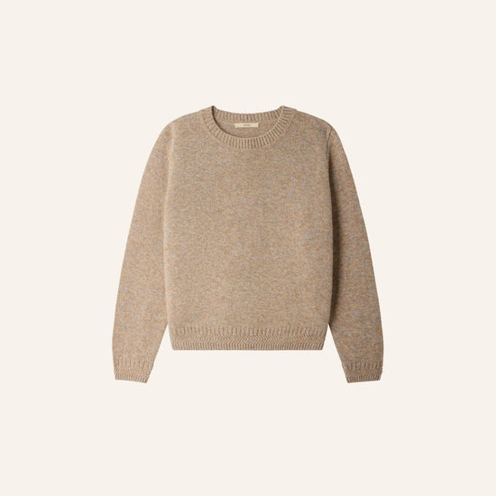 Young Ideas & Henmores -Silty Merino Mouline Jumper -Sandgres Tan -S