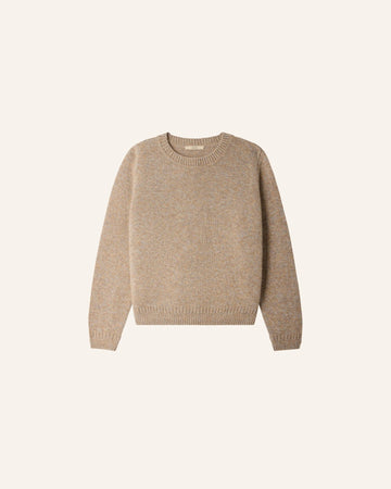 Young Ideas & Henmores -Silty Merino Mouline Jumper -Sandgres Tan -S