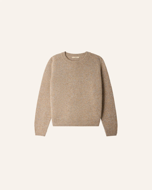 Young Ideas & Henmores -Silty Merino Mouline Jumper -Sandgres Tan -S