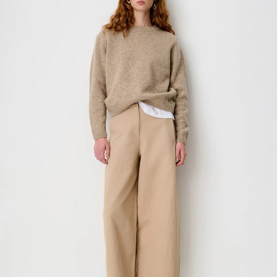 Young Ideas & Henmores -Silty Merino Mouline Jumper -Sandgres Tan -S
