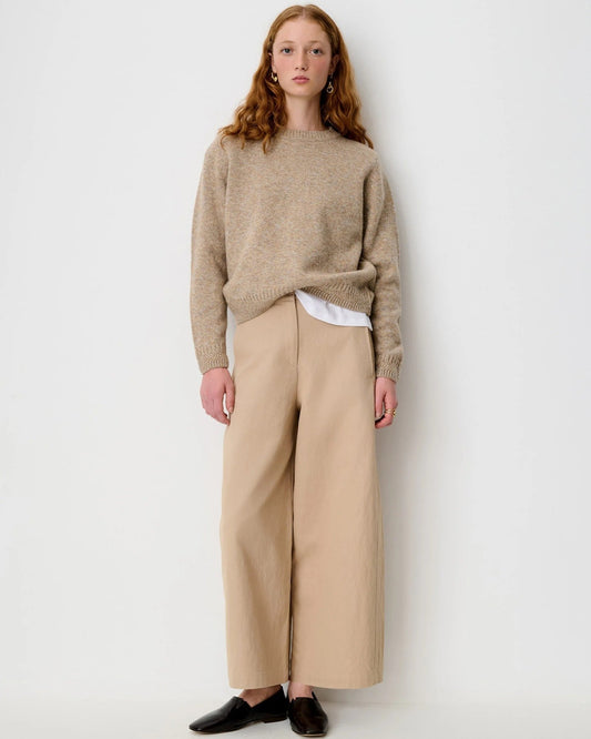 Young Ideas & Henmores -Silty Merino Mouline Jumper -Sandgres Tan -S