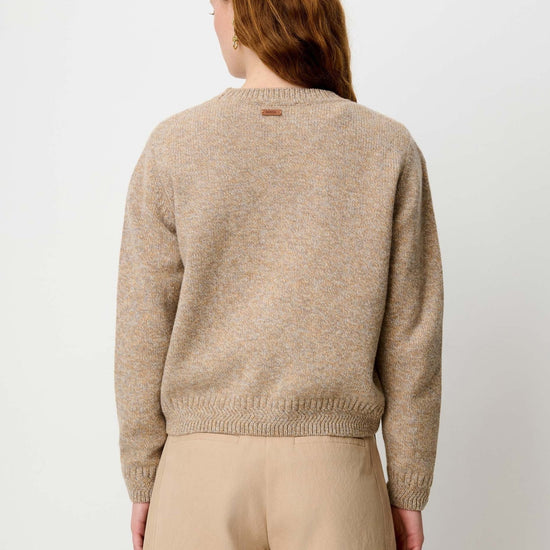 Young Ideas & Henmores -Silty Merino Mouline Jumper -Sandgres Tan -S