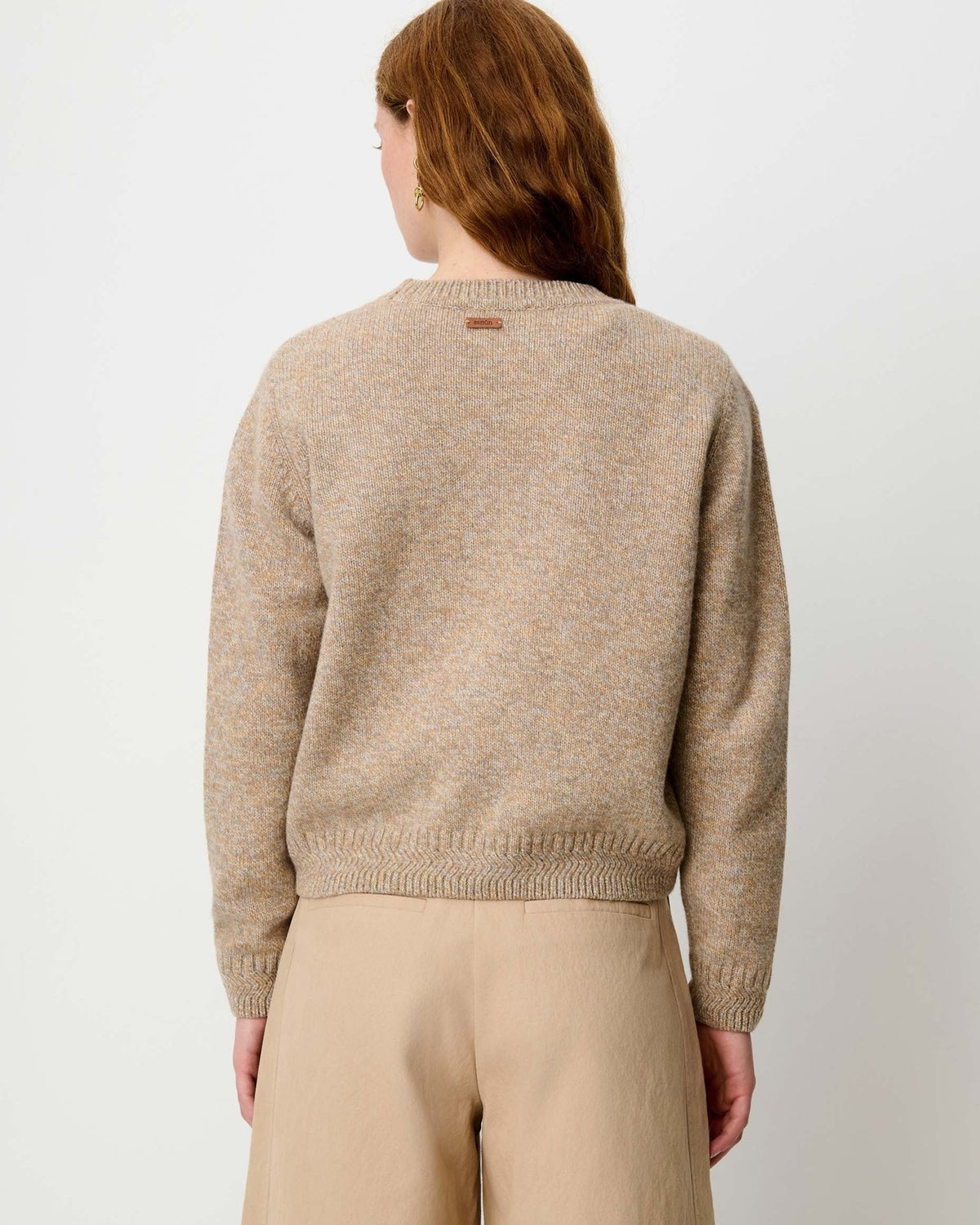 Young Ideas & Henmores -Silty Merino Mouline Jumper -Sandgres Tan -S