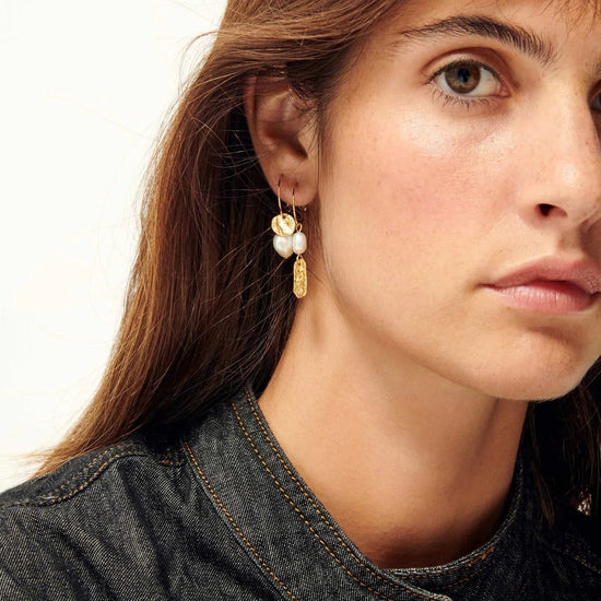 Young Ideas/Henmores - Soren Pearl R Earrings - Gold - OS