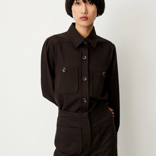 Young Ideas & Henmores -Theodore Shirt Jacket -Ebene Black -S
