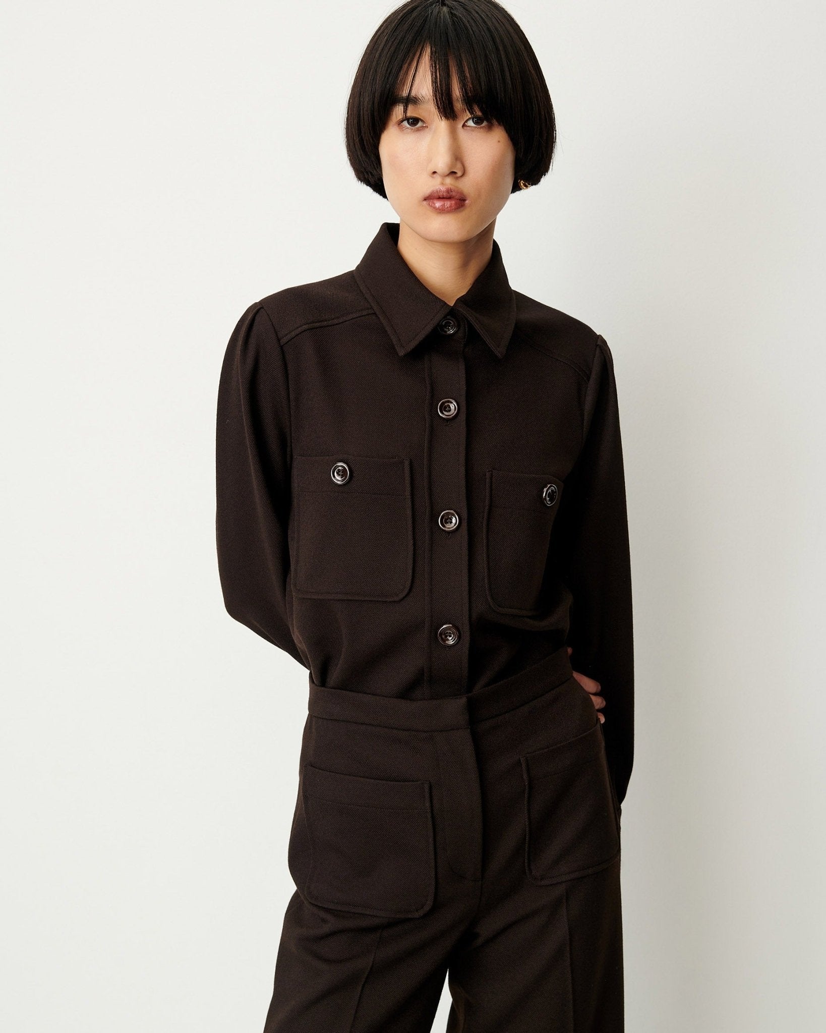 Young Ideas & Henmores -Theodore Shirt Jacket -Ebene Black -S