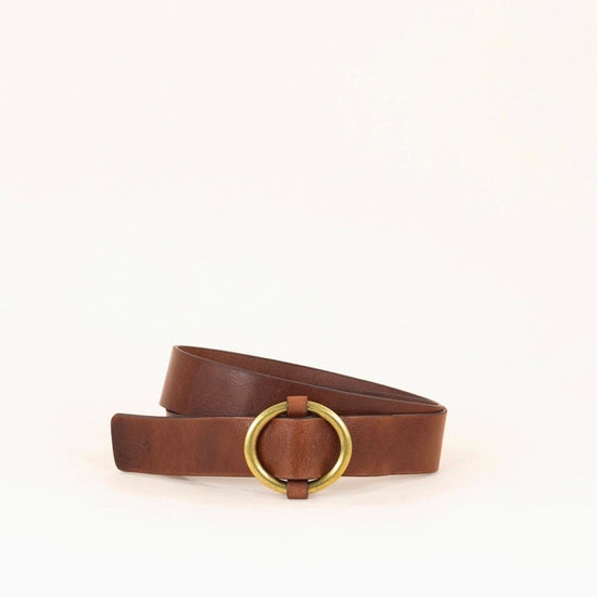 Young Ideas/Henmores - Tisao T Leather Belt - Chestnut - S