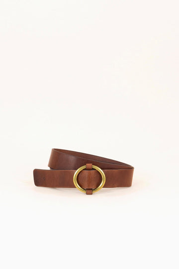 Young Ideas/Henmores - Tisao T Leather Belt - Chestnut - S
