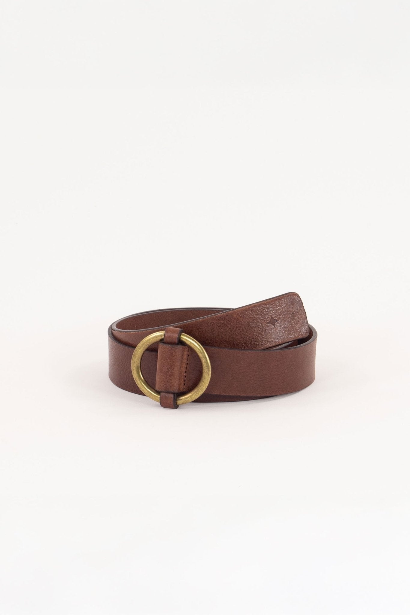 Young Ideas/Henmores - Tisao T Leather Belt - Chestnut - S