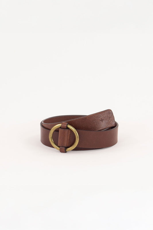 Young Ideas/Henmores - Tisao T Leather Belt - Chestnut - S