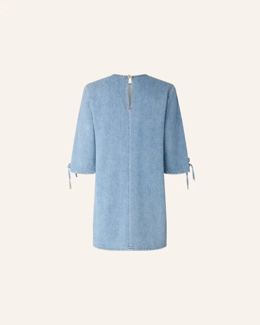 Young Ideas/Henmores - Tizzano Tie Sleeve Detail Dress - Azuru - XS