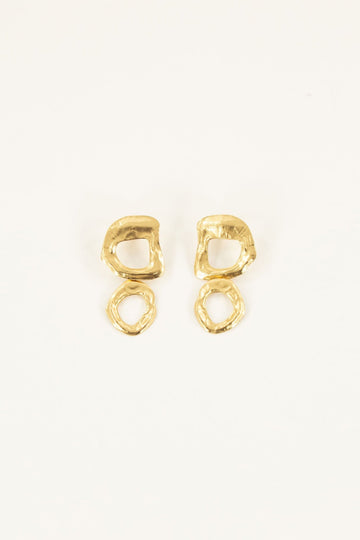 Young Ideas/Henmores - Trudy Dore Double Drop Earrings - Gold - OS