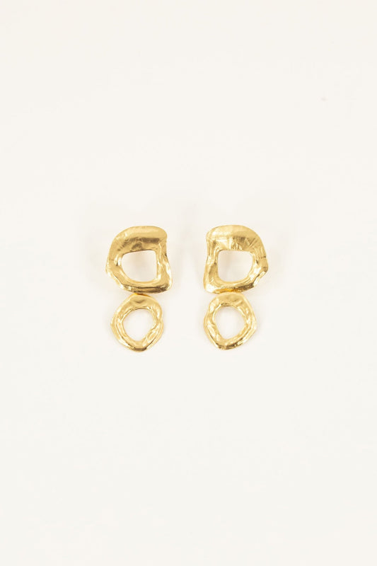 Young Ideas/Henmores - Trudy Dore Double Drop Earrings - Gold - OS