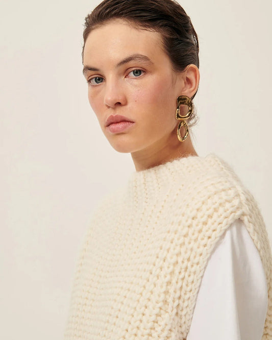 Young Ideas/Henmores - Trudy Dore Double Drop Earrings - Gold - OS