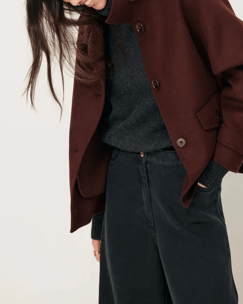 Young Ideas & Henmores -Valley Nevado High Collar Jacket -Sous Bois Brown -XS