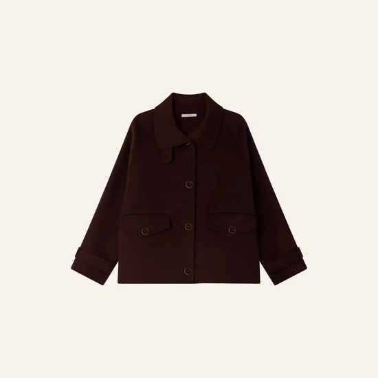Young Ideas & Henmores -Valley Nevado High Collar Jacket -Sous Bois Brown -XS
