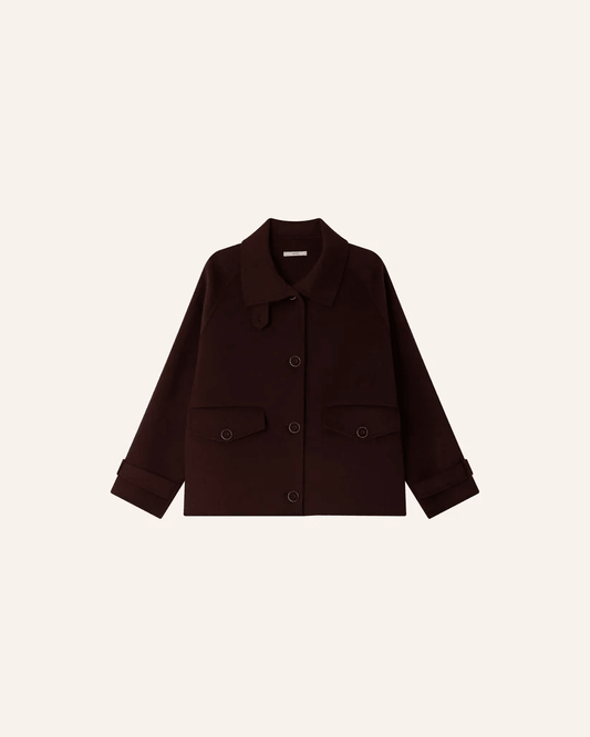 Young Ideas & Henmores -Valley Nevado High Collar Jacket -Sous Bois Brown -XS