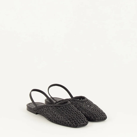 Young Ideas/Henmores - Vana Leather Crosshatch Slingback - Black - 4