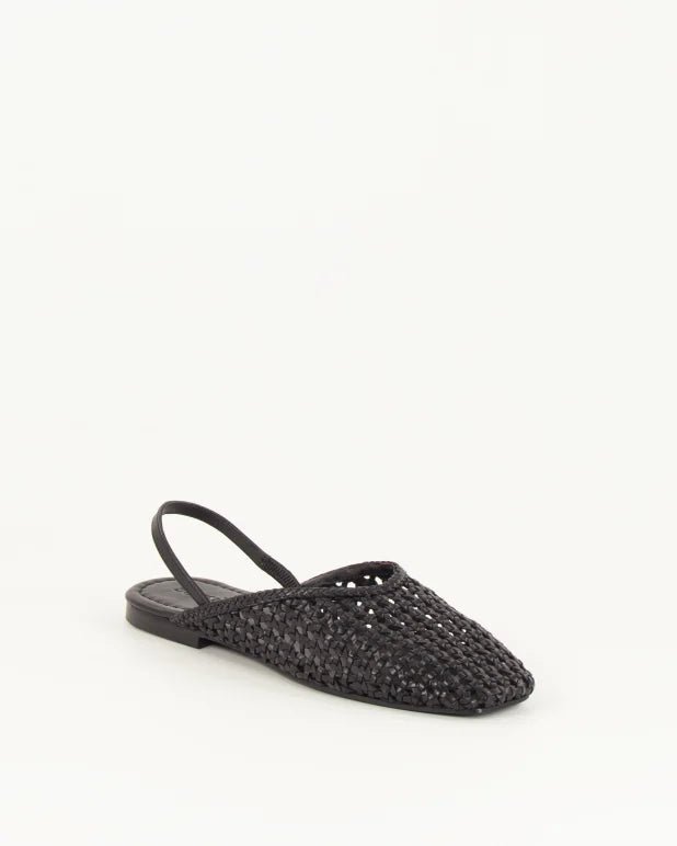 Young Ideas/Henmores - Vana Leather Crosshatch Slingback - Black - 4