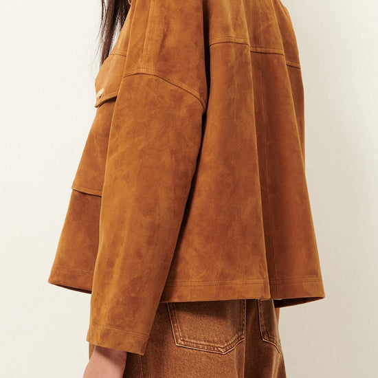 Young Ideas/Henmores - Vilaeste Suede Jacket - Sirocco Brown - S