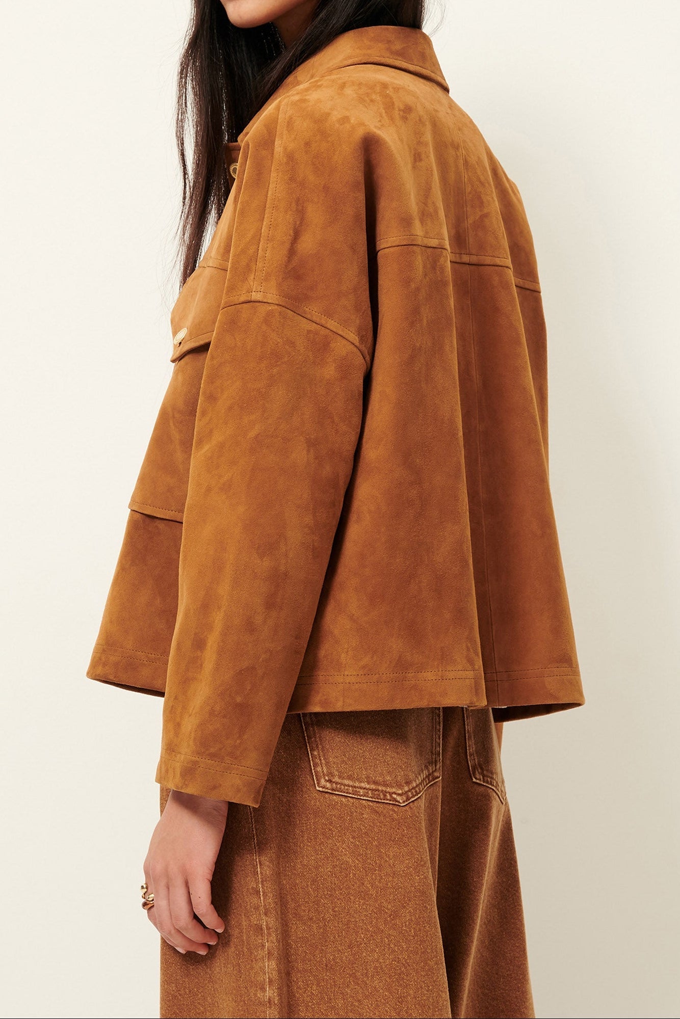 Young Ideas/Henmores - Vilaeste Suede Jacket - Sirocco Brown - S