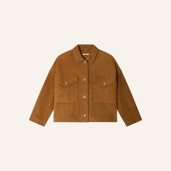 Young Ideas/Henmores - Vilaeste Suede Jacket - Sirocco Brown - S