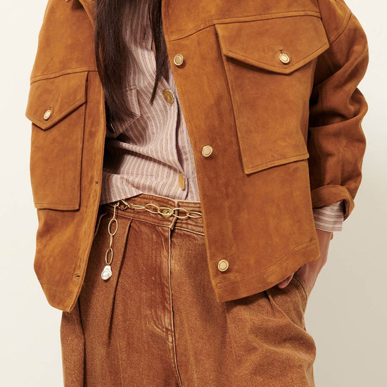 Young Ideas/Henmores - Vilaeste Suede Jacket - Sirocco Brown - S