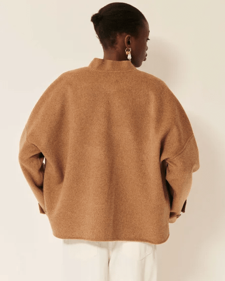 Young Ideas & Henmores -Yalespring Oversized Short Coat -Alpaga Tan -XS