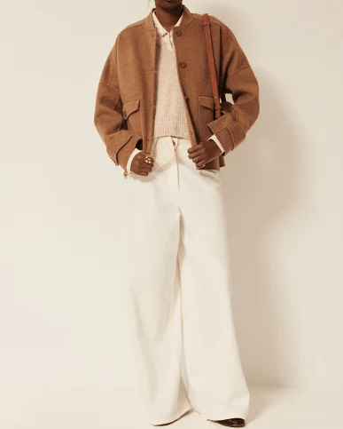 Young Ideas & Henmores -Yalespring Oversized Short Coat -Alpaga Tan -XS