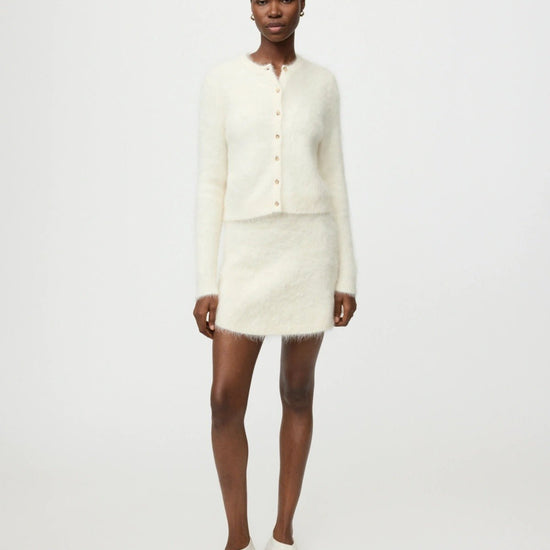 Young Ideas & Henmores -Alpaca Cardigan -Feather White -XS