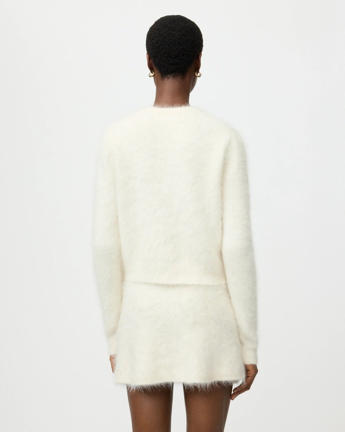 Young Ideas & Henmores -Alpaca Cardigan -Feather White -XS